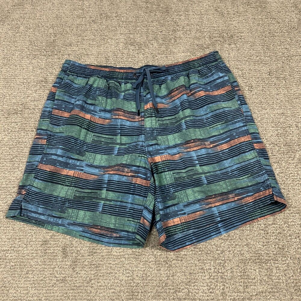 Saxx Cannonball 2In1 Shorts Trunks Mens XL Ballpark Pouch Pockets Blue Green